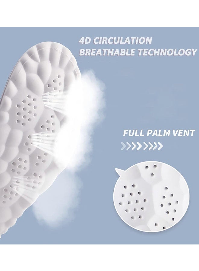 نعال داخلية من إسفنج الذاكرة مع دعم لقوس القدم للنساء والرجال، نعال داخلية مريحة للتدليك، بديلة لنعال الأحذية الرياضية وأحذية العمل، قابلة للتهوية، ماصة للصدمات (مقاس 5/5.5 بريطاني) - Image 3